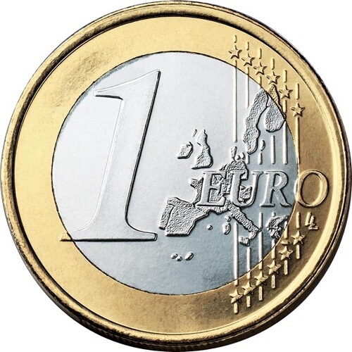 (2002) Монета Франция 2002 год 1 евро  1. Старая карта ЕС Биметалл  UNC