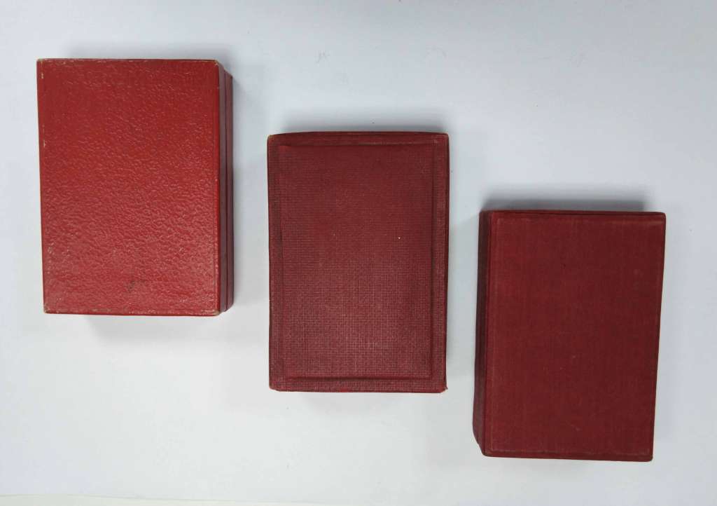 Набор пустых коробок для медалей, 3 шт, красный, СССР (сост. на фото)
