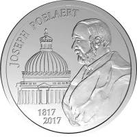 (09) Монета Бельгия 2017 год 20 евро "Жозеф Пуларт"  Серебро Ag 925  PROOF