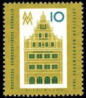 (1961-037) Марка Германия (ГДР) "Старые весы"    Ярмарка, Лейпциг II Θ