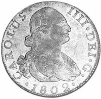 (№1788km432.1) Монета Испания 1788 год 8 Reales (Мадриде Короновали М - МФ,АФ,АИ,СГ)