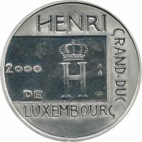 (№2000km74) Монета Люксембург 2000 год 500 Francs (Коронация Генриха III)