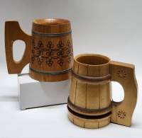 Пивные кружки 2 штуки деревянные СССР