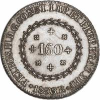 (№1833km389) Монета Бразилия 1833 год 160 Reacute;is