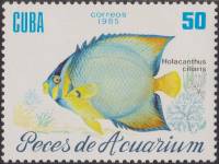 (1985-063) Марка Куба "Ангел-королева"    Рыбы III Θ