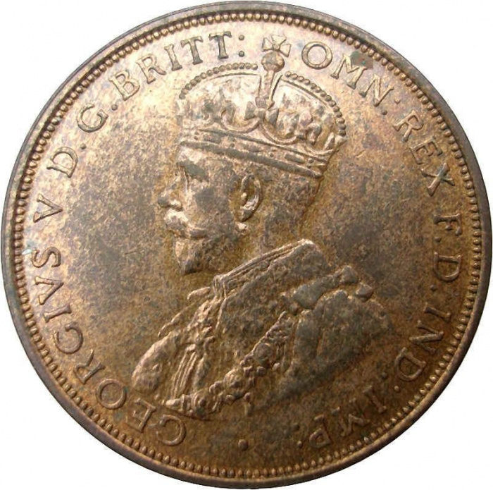 () Монета Остров Джерси 1931 год 1/12 шиллинга &quot;&quot;  Медь  UNC