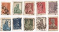 1923-016-25 Серия Набор марок 10 шт СССР Без перф Без ВЗ Литогр  Стандартный выпуск II Θ