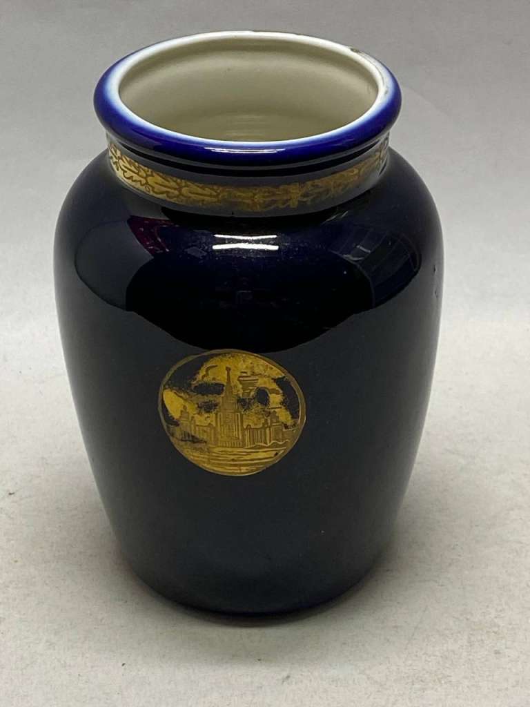 Ваза кобальт позолота Москва МГУ