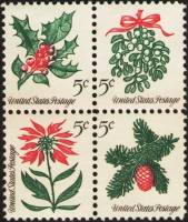 (№1964-869) Лист марок США 1964 год "Рождество 1964", Гашеный