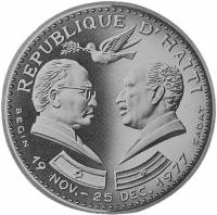 () Монета Гаити 1977 год 100  ""   Биметалл (Серебро - Ниобиум)  UNC