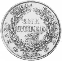 (№1835km450.1) Монета Индия 1835 год 1 Rupee