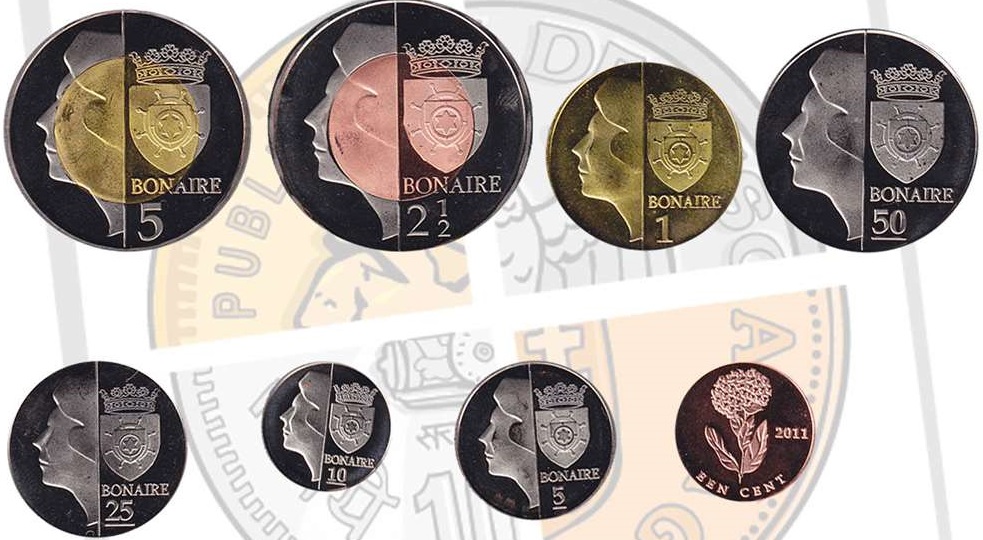 (2011, 8 монет) Набор монет Бонэйр остров 2011 год &quot;Флора&quot;   UNC