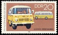 (1982-089) Марка Германия (ГДР) "Автобус"    Транспорт II Θ