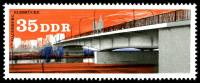 (1976-064) Марка Германия (ГДР) "Река Эльба, Магдебург"    Мосты III Θ