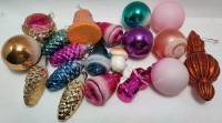 Набор ёлочных игрушек СССР стекло пластик 19 шт (сост. на фото)