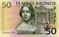 (1996-2011) Банкнота Швеция 2000 год 50 крон "Енни Линд"   UNC