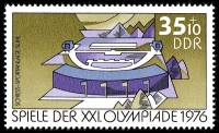 (1976-025) Марка Германия (ГДР) "Стрельбище"    Летние ОИ 1976, Монреаль III Θ