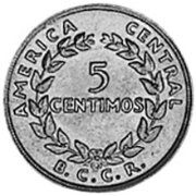 (№1951km184.1) Монета Коста-Рика 1951 год 5 Ceacute;ntimos