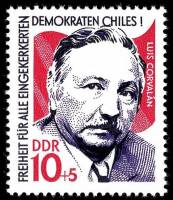 (1973-078a) Лист (4м) Германия (ГДР) "Луис Корвалаан"    Солидарность с Чили III Θ