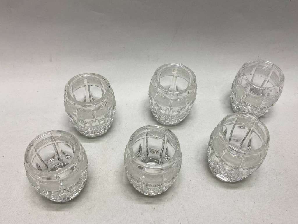 Стопки бочонки хрусталь СССР, 6 шт