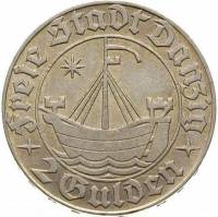 (№1932km155) Монета Вольный город Данциг 1932 год 2 Gulden