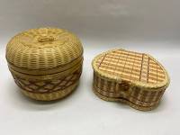 Набор плетеных шкатулок 2 шт