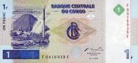 (,) Банкнота Дем Республика Конго 1997 год 1 франков    UNC