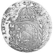  Монета Бразилия 1835 год 640     Биметалл (Серебро - Ниобиум)  UNC