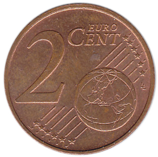 (2008) Монета Австрия 2008 год 2 цента   Сталь, покрытая медью  XF