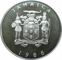 () Монета Ямайка 1986 год 10 долларов ""   UNC