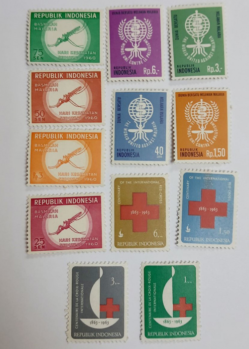 (--) Набор марок Индонезия &quot;12 шт.&quot;  Негашеные  , III O