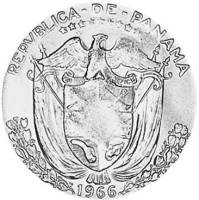  Монета Панама 1966 год 12     Медно-никель, покрытый серебром  UNC