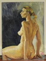 Картина В.М. Чуркин "Обнажённая натура. №8", 45х60 масло, оргалит, 2006 г. (см. фото)