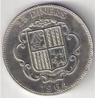 () Монета Андорра 1964 год 25  ""    AU