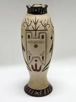 Ваза керамика в этническом стиле высота 28 см