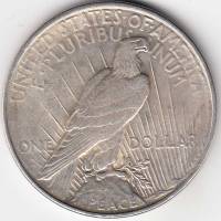 (1922d) Монета США 1922 год 1 доллар   Мирный доллар Серебро Ag 900  XF