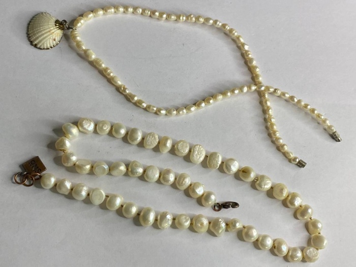 Ожерелье из жемчуга натурального, 2 шт