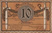 (№1918) Банкнота Германия 1918 год "10 Mark"