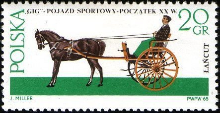 (1965-083) Марка Польша &quot;Двуколка&quot; , III Θ