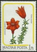 (1985-058) Марка Венгрия "Лилия луковиценосная"    Цветы Лилии II Θ