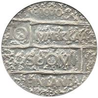 (1970) Монета Финляндия 1970 год 10 марок "Юхо Кусти Паасикиви"  Серебро Ag 500  UNC