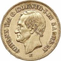 (№1872y179) Монета Германия (Иоанн V - типа я) 1872 год 20 Mark (Иоанн V - типа я)