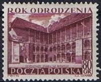(1953-032) Марка Польша "Замок Вавель в Кракове"   Эпоха Возрождения II Θ