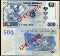 (2002 Образец) Банкнота Дем Республика Конго 2002 год 500 франков "Добыча алмазов"   UNC