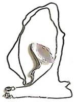 Подвеска на цепочке, серебро 925 проб., дл. 25 см., хрусталь, Чехия, новая