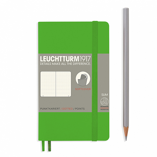 Книга для записей POCKET A6 на 121 страницу в точку, FRESH GREEN. Leuchtturm1917, #357657