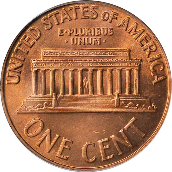 (1988) Монета США 1988 год 1 цент   150-летие Авраама Линкольна, Мемориал Линкольна Латунь  XF