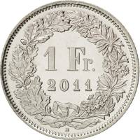(2011) Монета Швейцария 2011 год 1 франк   Медь-Никель  UNC