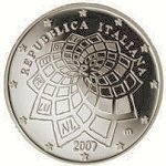 (№2007km295) Монета Италия 2007 год 10 Euro (50-летие Римского договора)