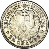 (№1897km13) Монета Доминиканская Республика 1897 год 10 Centavos